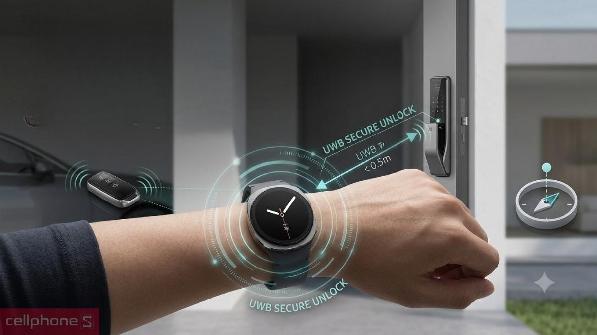 Samsung Galaxy Watch 9 hỗ trợ UWB và Digital Key mở khóa thông minh