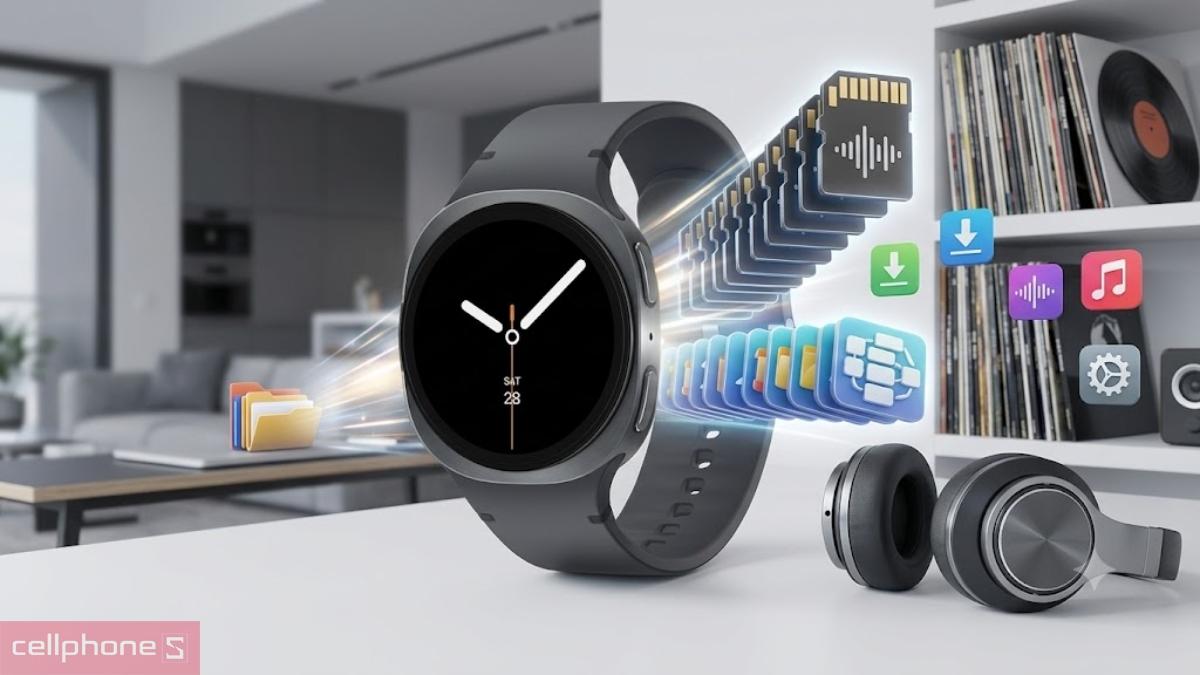 Samsung Galaxy Watch 9 có bộ nhớ lớn hỗ trợ lưu nhạc và ứng dụng ngoại tuyến