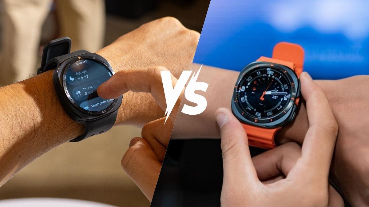 So sánh thiết kế thực tế giữa Samsung Galaxy Watch Ultra 2 và Galaxy Watch Ultra
