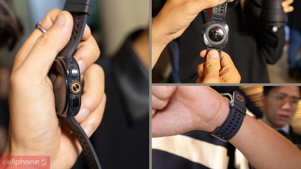 Hướng dẫn vị trí và cách dùng nút bấm vật lý trên Samsung Galaxy Watch Ultra 2