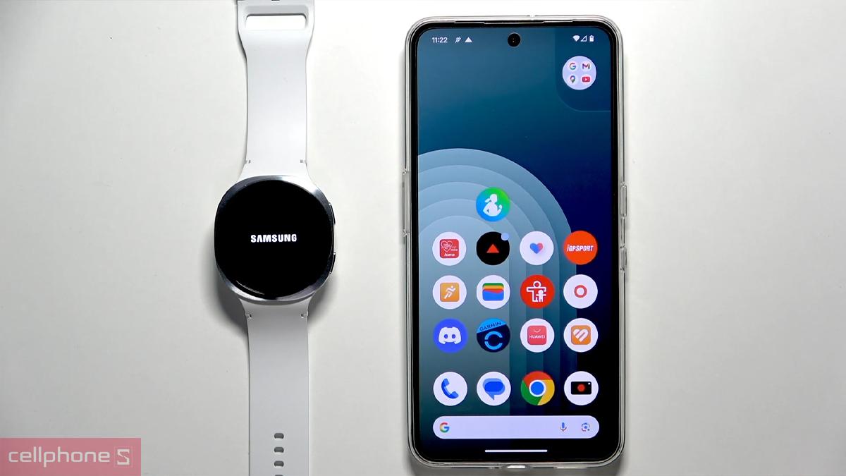 Bật nguồn Samsung Galaxy Watch 9 44mm và đặt gần điện thoại để chuẩn bị kết nối