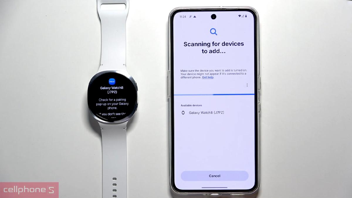Thêm Samsung Galaxy Watch 9 44mm trong ứng dụng Galaxy Wearable trên điện thoại