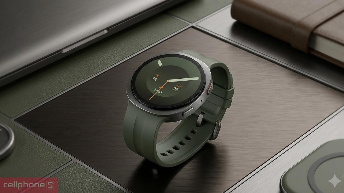 Samsung Galaxy Watch 9 44mm có khung nhôm nguyên khối, kính Sapphire Crystal và màn hình Super AMOLED