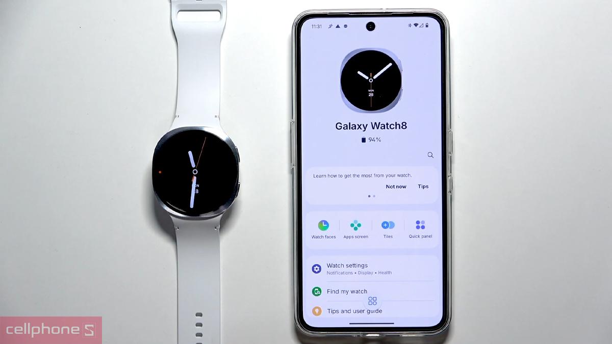 Xác nhận mã ghép nối để hoàn tất kết nối Samsung Galaxy Watch 9 44mm với điện thoại