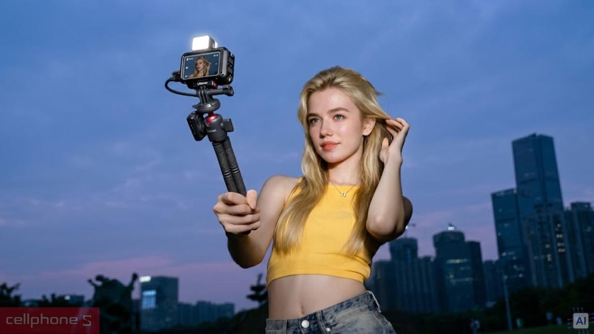 Hệ thống ngàm gắn trên gậy chụp ảnh tripod Ulanzi Bạch Tuộc MT91 giúp chuyển đổi thiết bị linh hoạt.