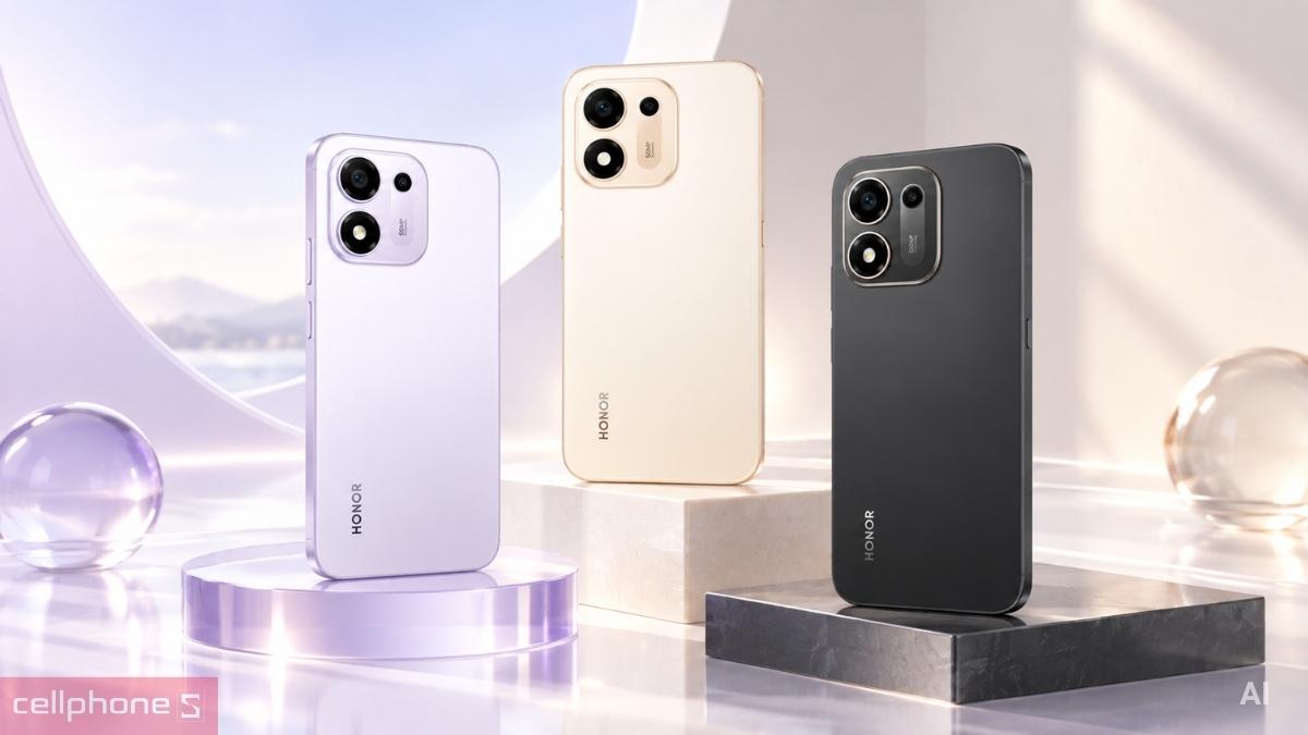 HONOR 600S 5G sở hữu ba tùy chọn màu với phong cách trẻ trung, hiện đại