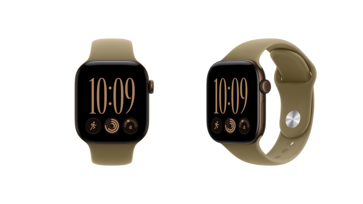 Hộp sản phẩm Apple Watch Series 12 46mm có dây đeo, cáp sạc và tài liệu sử dụng