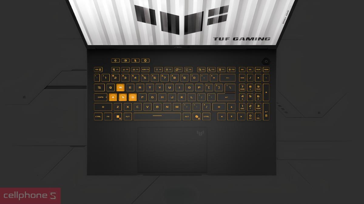 Bàn phím tích hợp phím Copilot trên Laptop ASUS TUF Gaming F16 FX610JH-TU008W