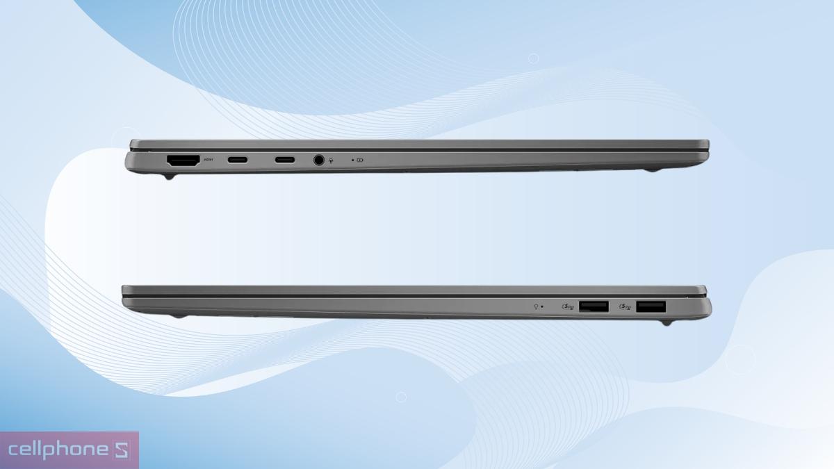 Các cổng kết nối ngoại vi trên laptop ASUS Vivobook S16 S5608QA-MB354W