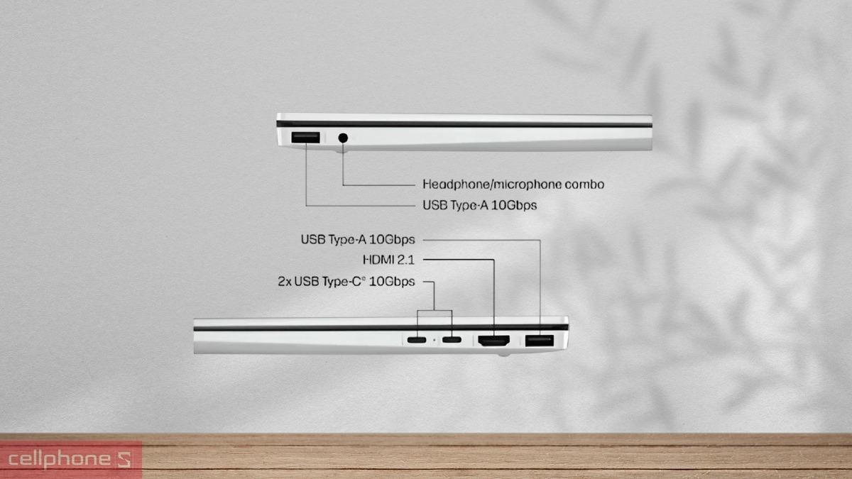 Cổng kết nối laptop HP OmniBook 7 Aero 13-bg1085AU - BZ7U6PA