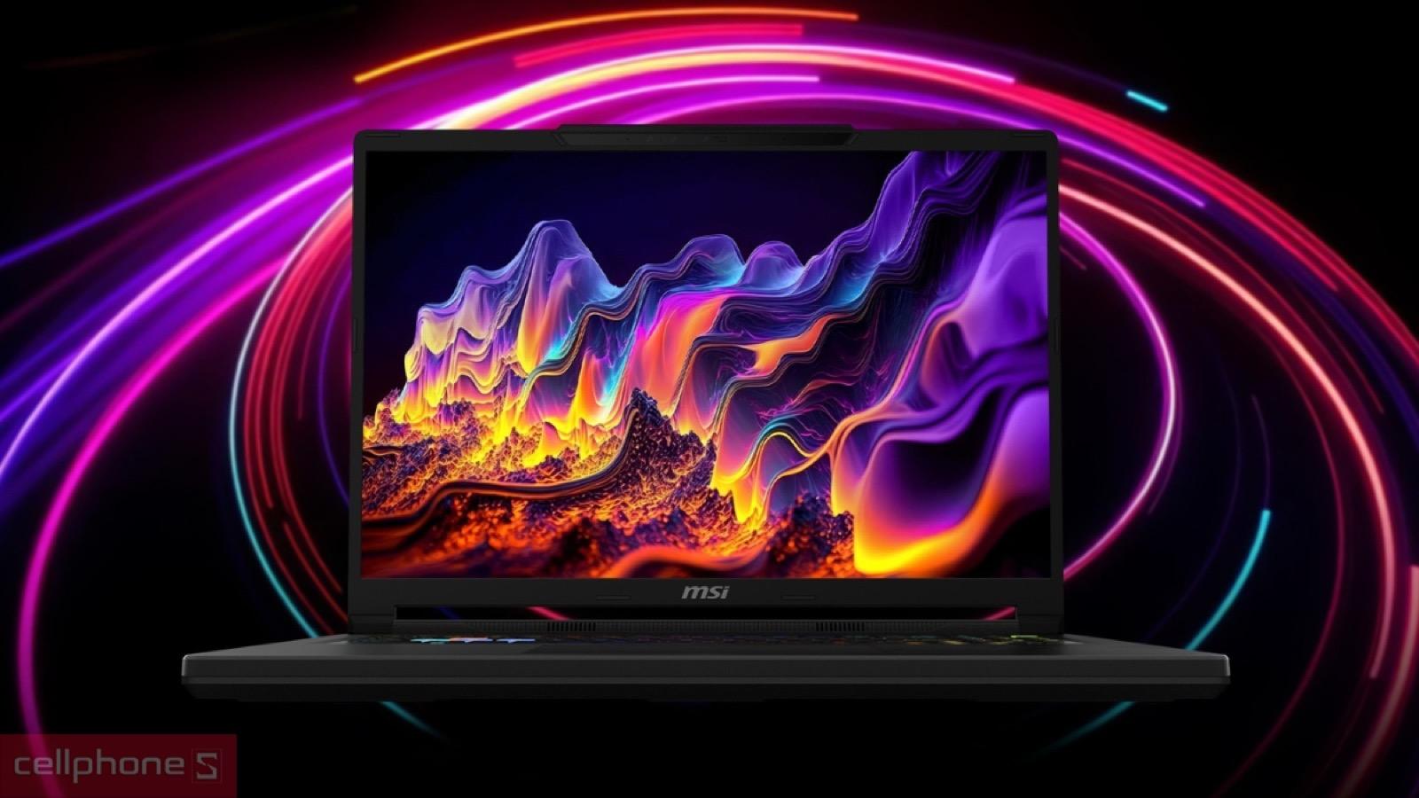 Màn hình hiển thị sống động của Laptop MSI Raider A16 HX B8WH-031VN