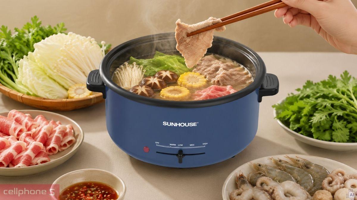 Bao nhiêu người dùng nồi lẩu điện SUNHOUSE SHD4524
