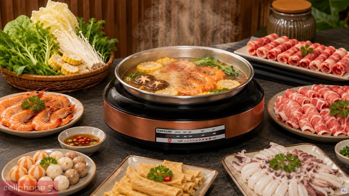 Công suất nồi lẩu điện SUNHOUSE SHD4526