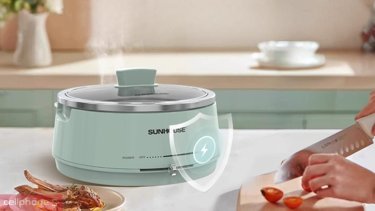 Cơ chế an toàn trên nồi lẩu điện Sunhouse SHD4543