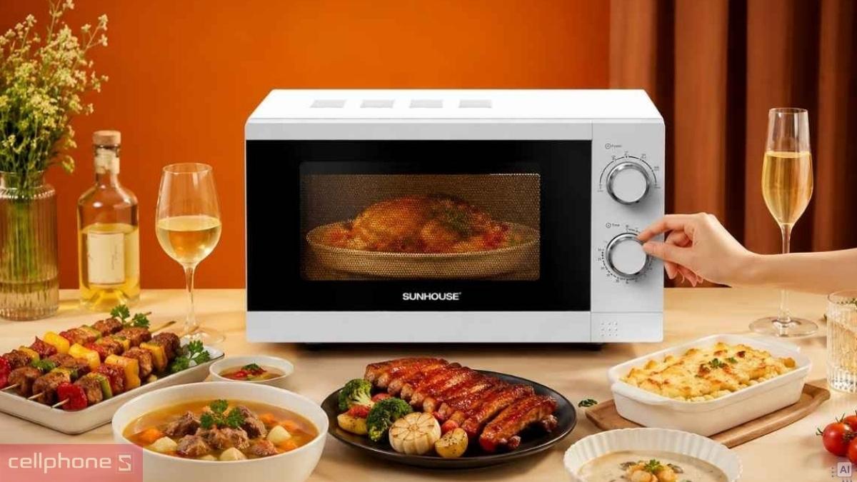 Điều khiển lò vi sóng 20L Sunhouse SHD4819