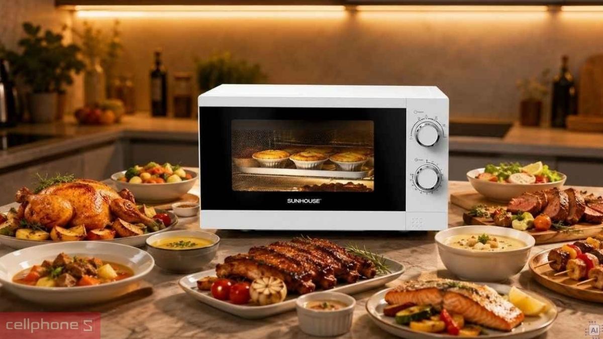 Chế độ lò vi sóng 20L Sunhouse SHD4819