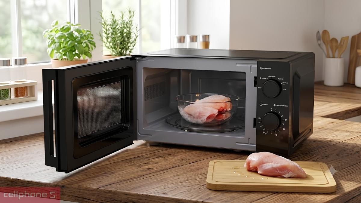 Lò vi sóng 20L Sunhouse SHD4822 có chế độ rã đông riêng biệt tiện lợi
