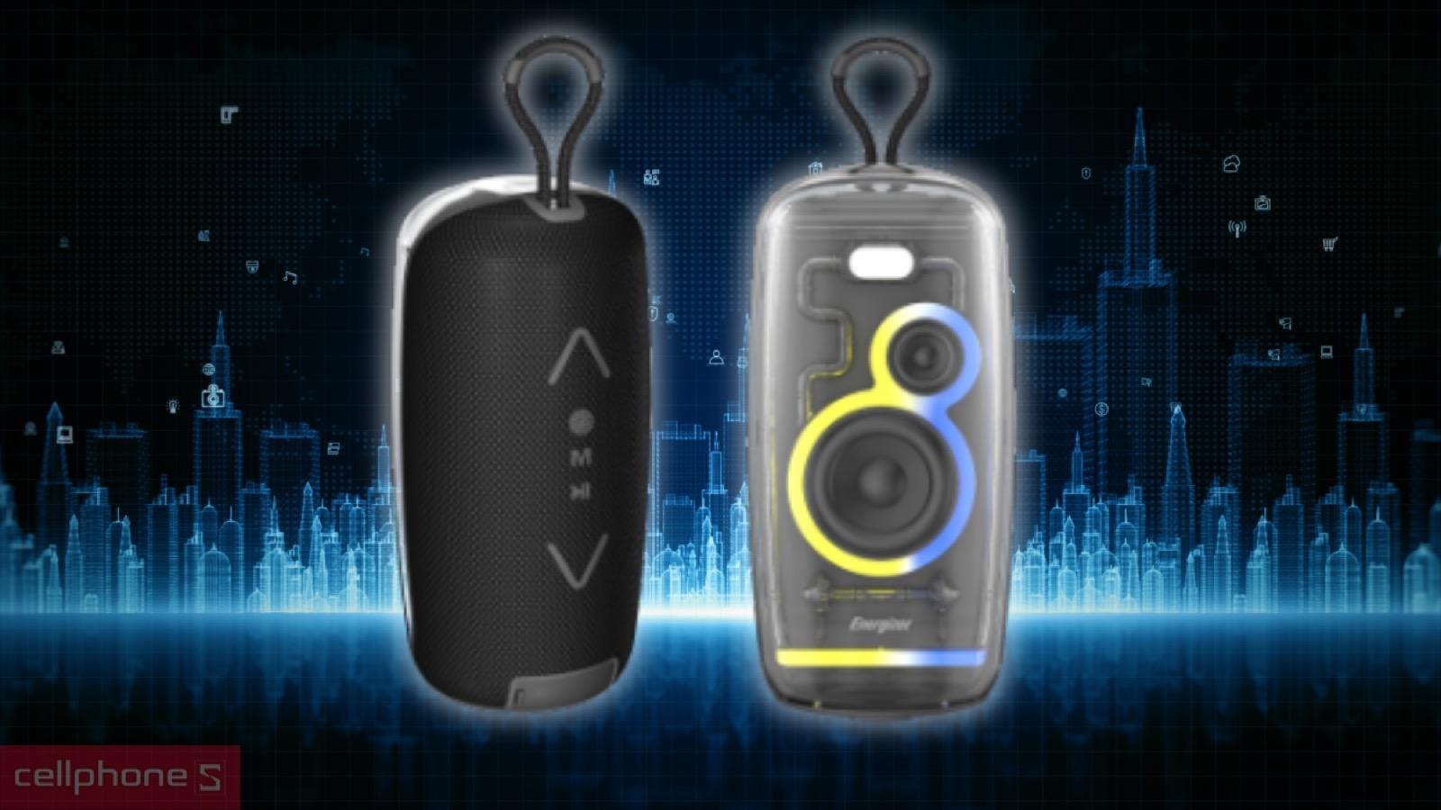Thiết kế nhỏ gọn kèm dây đeo tiện lợi của Loa Energizer BTS164BK