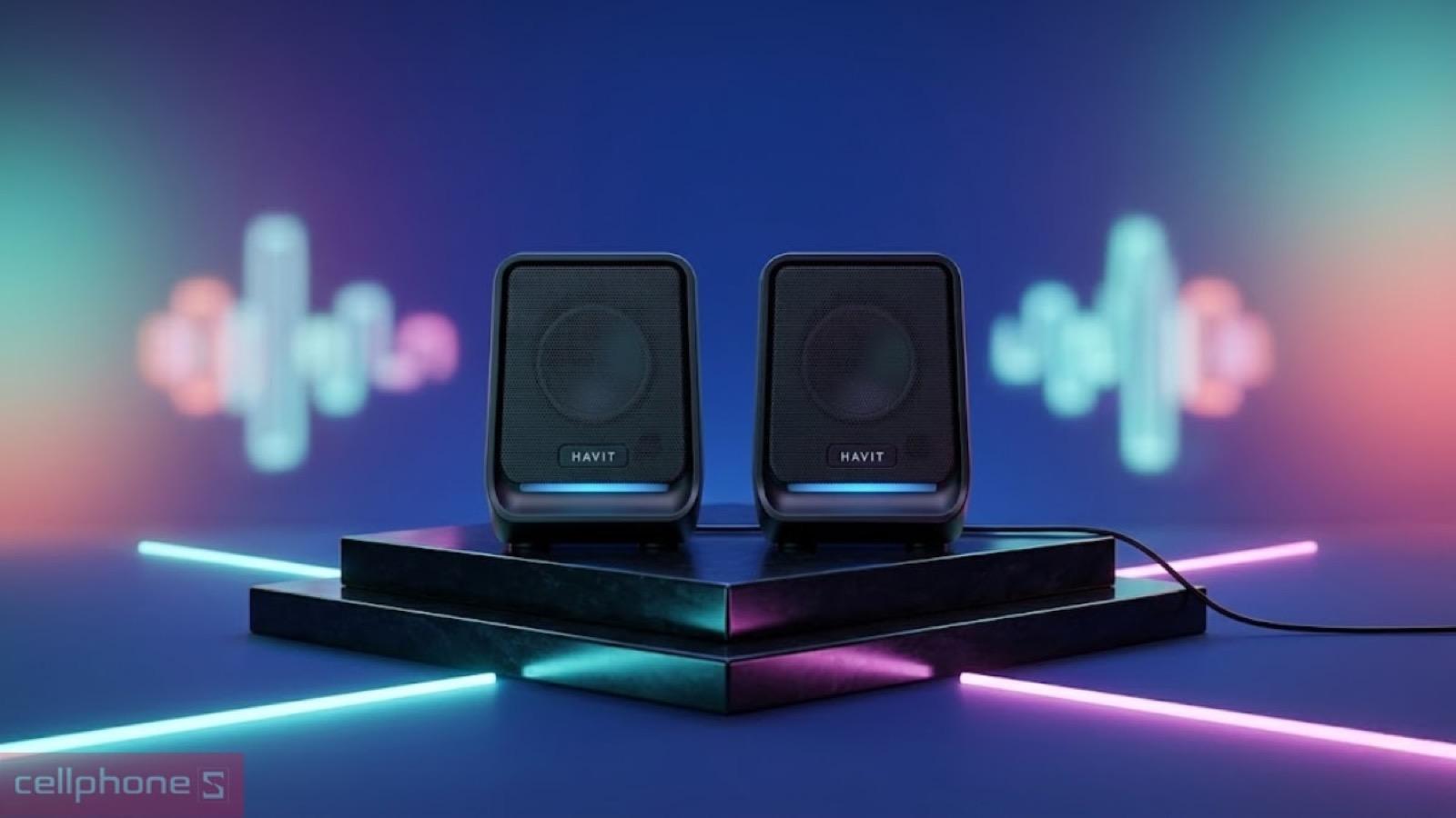 Màng loa kép cho âm thanh sống động trên Loa Havit SK767