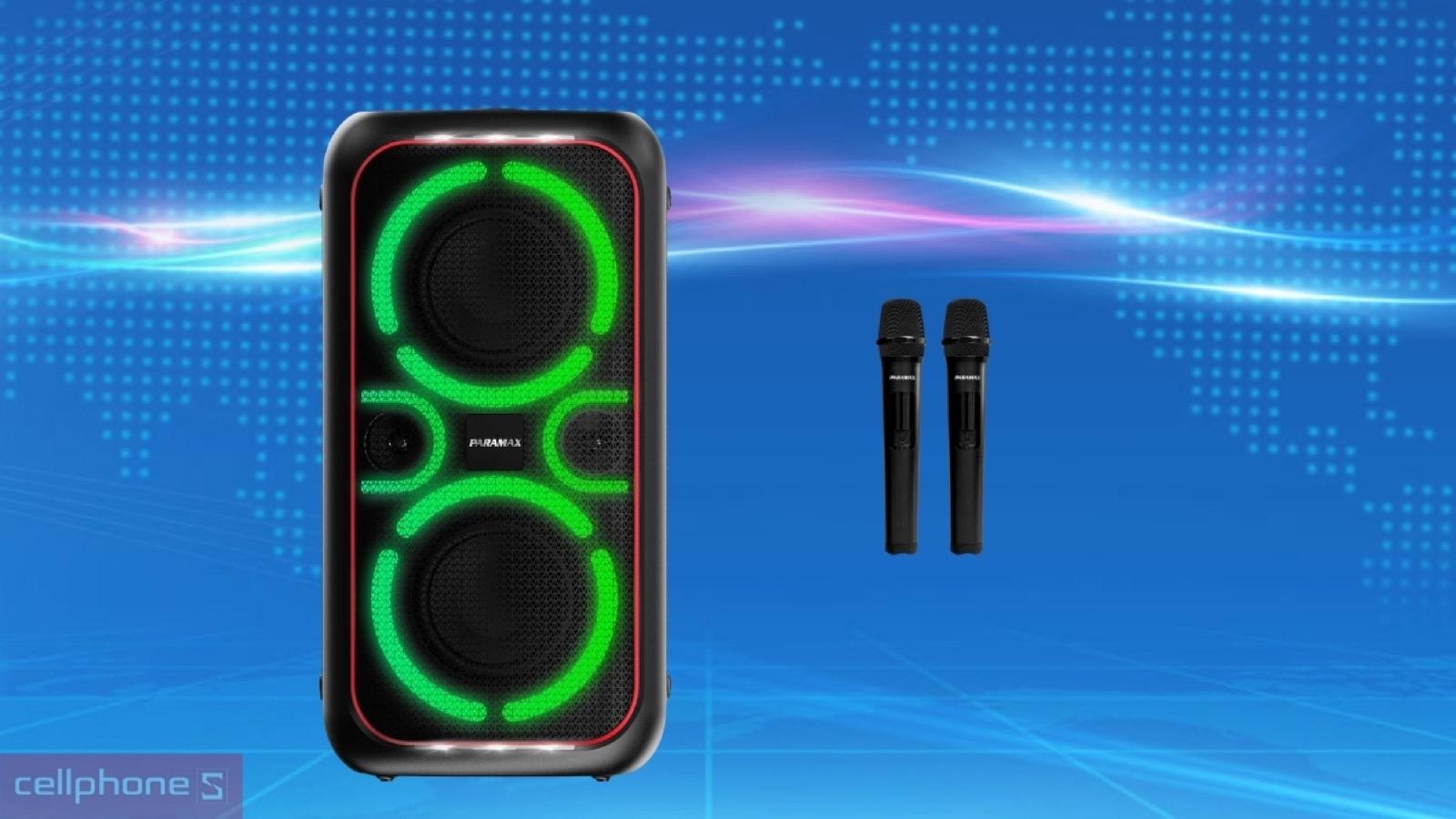 Kèm 2 micro không dây, sẵn sàng cho karaoke tại nhà
