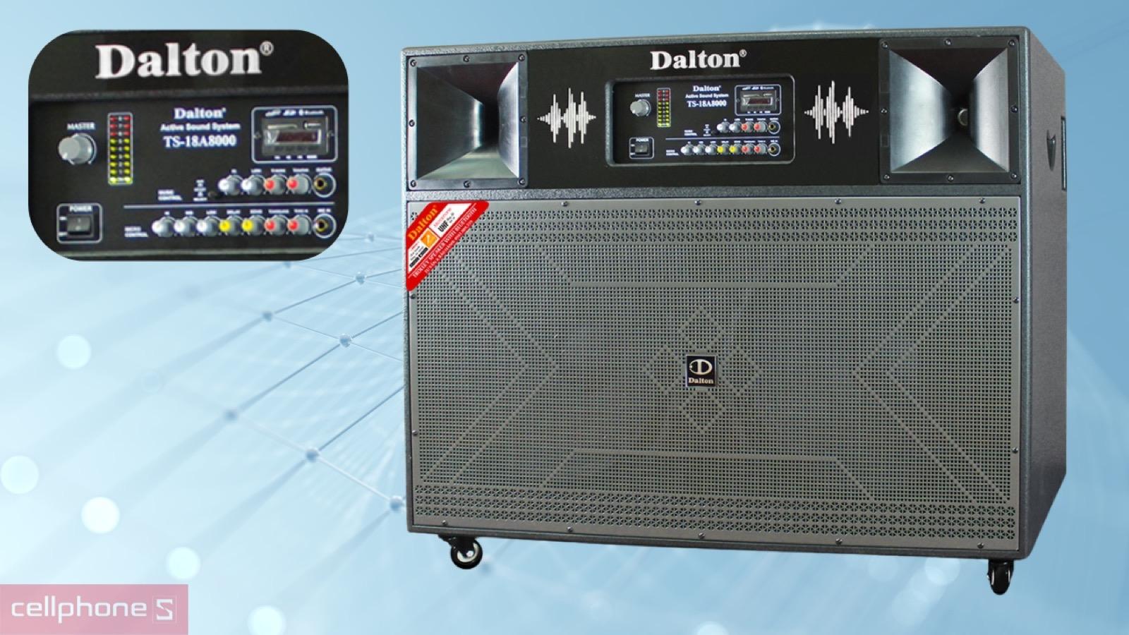 Bảng điều khiển và cổng kết nối đa dạng trên Loa nhạc sống Dalton TS-18A8000