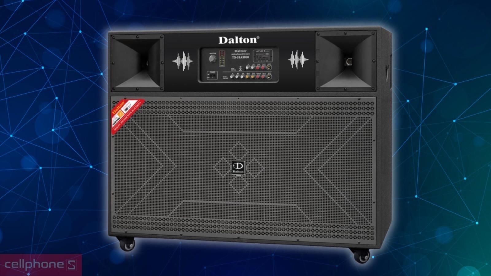 Thiết kế thùng gỗ đen và mặt lưới thép của Loa nhạc sống Dalton TS-18A8000