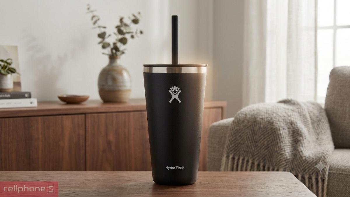 Thiết kế của ly giữ nhiệt Hydro Flask All Around Tumbler Straw Lid 828ml T28PS