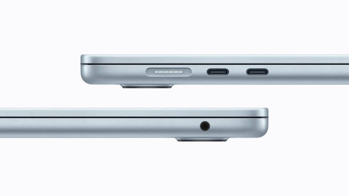 Cổng kết nối MacBook Air 13 inch M5 10 CPU 10 GPU 16GB 512GB 2026 sạc 30W