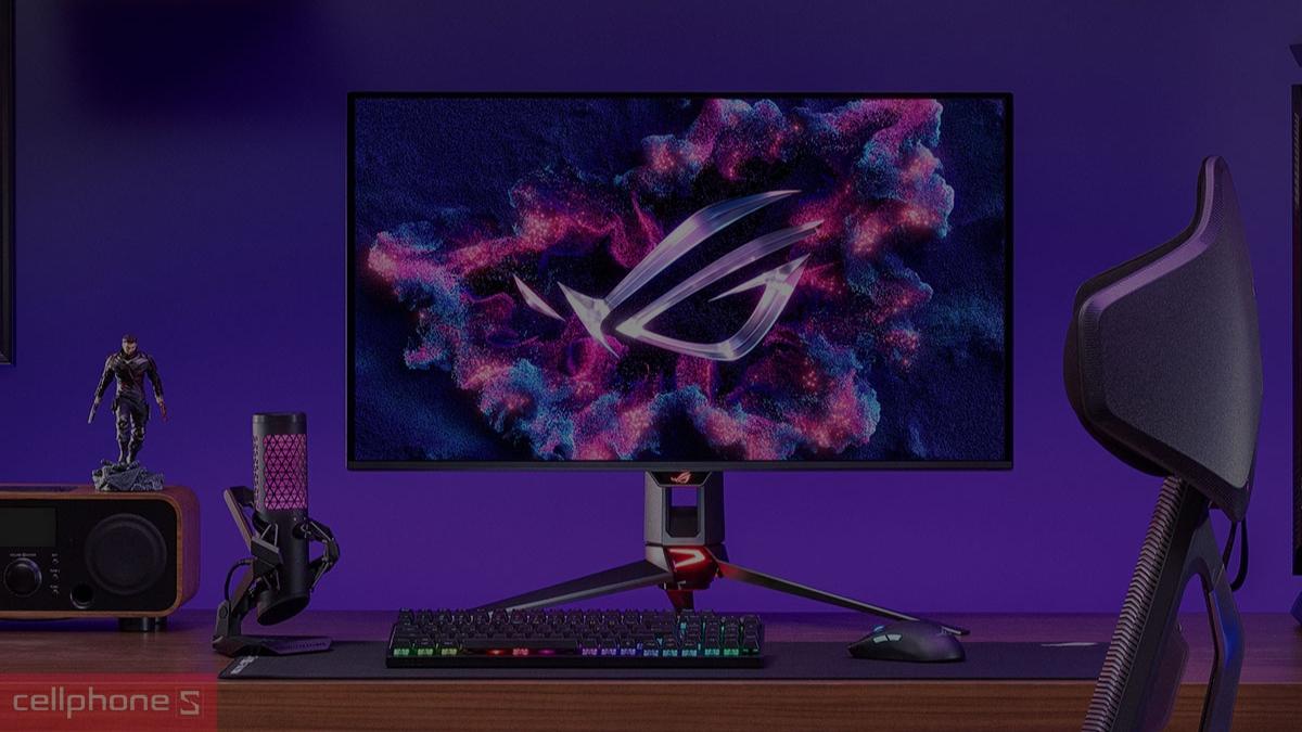 Thiết kế màn hình ASUS ROG Strix OLED XG27AQWMG 27 inch