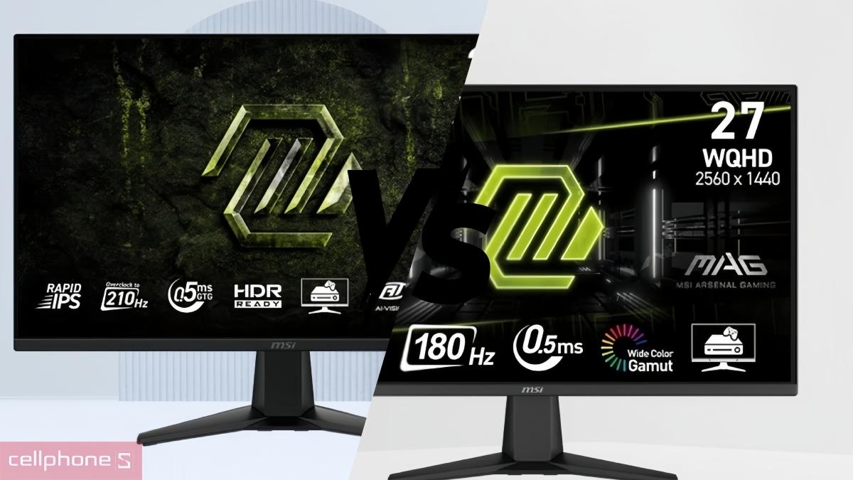 So sánh màn hình MSI MAG 275QF E21 27 inch với thế hệ trước