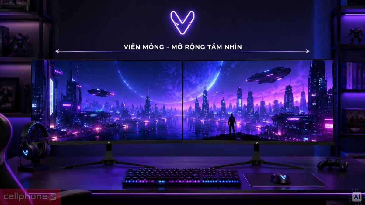 Thiết kế màn hình VSP gaming G2718Q1 27 inch