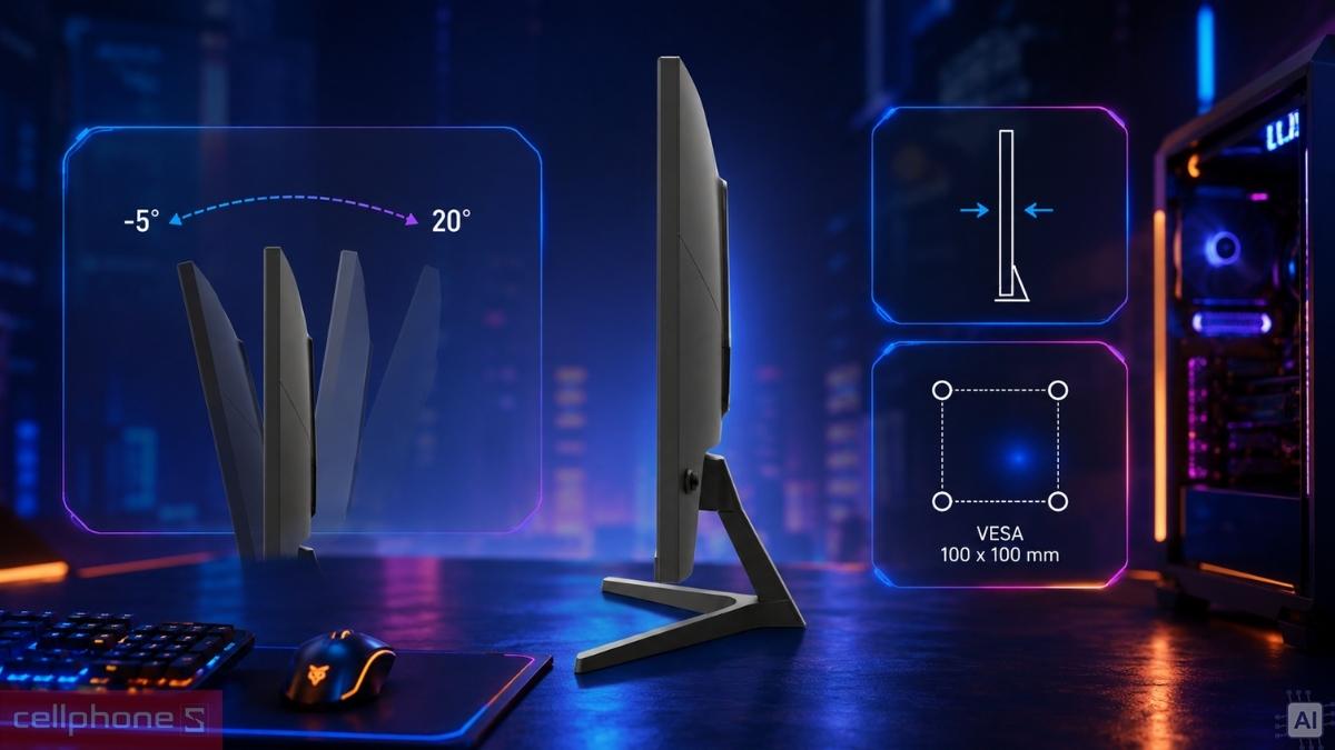 Thiết kế màn hình VSP gaming VG24FS26 24 inch