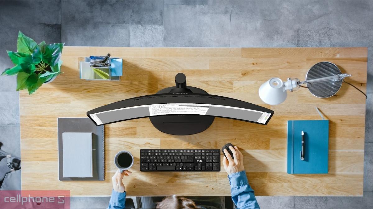 Thiết kế màn hình MSI Modern MD342CQP 34 inch