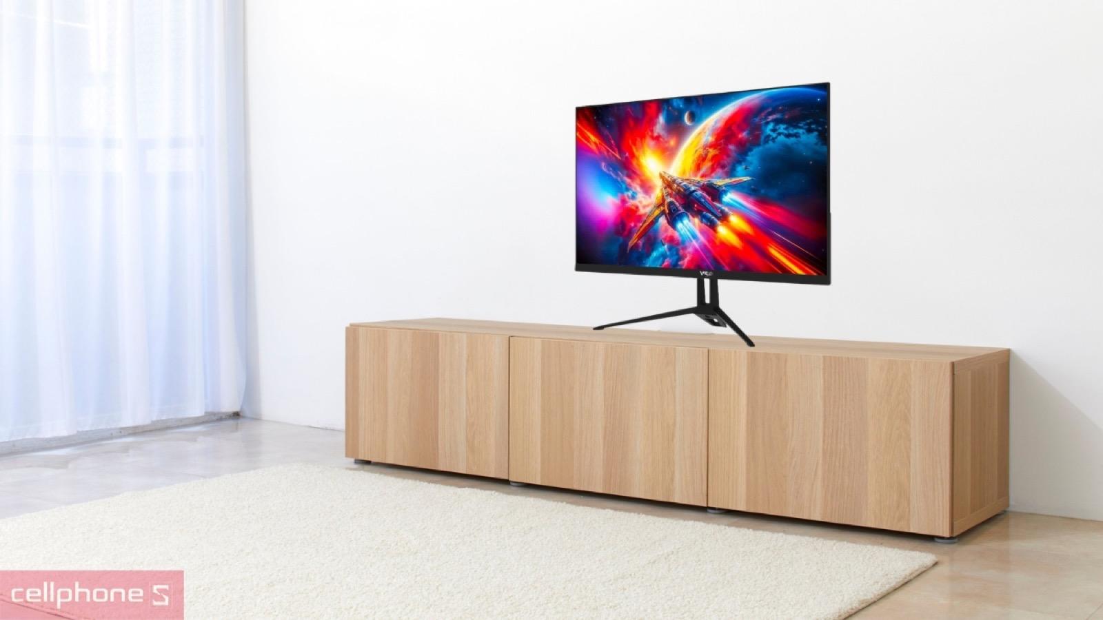 Thiết kế viền mỏng hiện đại của màn hình VSP V2204H 22 inch