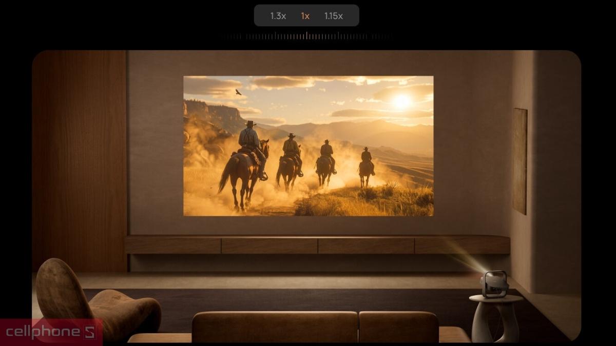 Khả năng tự động căn chỉnh giúp máy chiếu Xgimi Elfin Flip 4K thiết lập nhanh