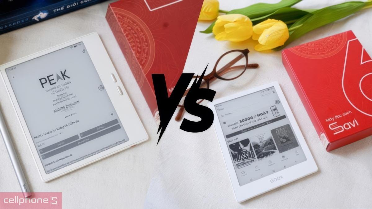 So sánh máy đọc sách Boox Savi 7 với Boox Savi 6