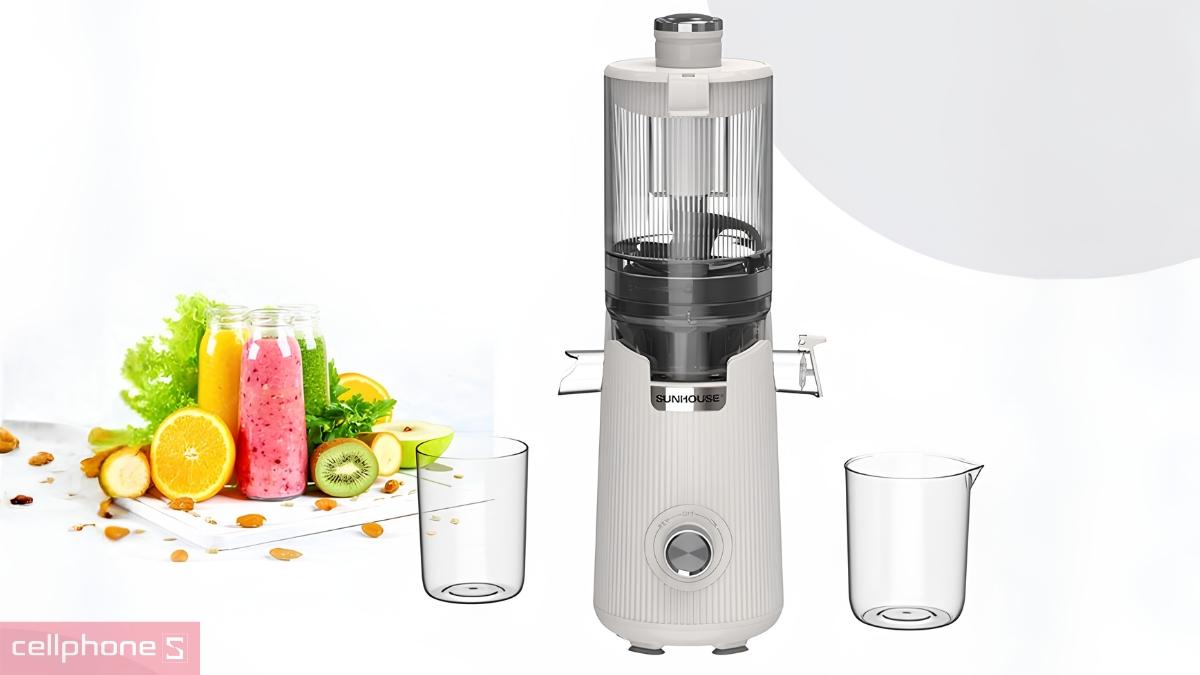 Máy ép chậm Sunhouse SHD5504 có rơ le tự ngắt quá nhiệt đảm bảo an toàn
