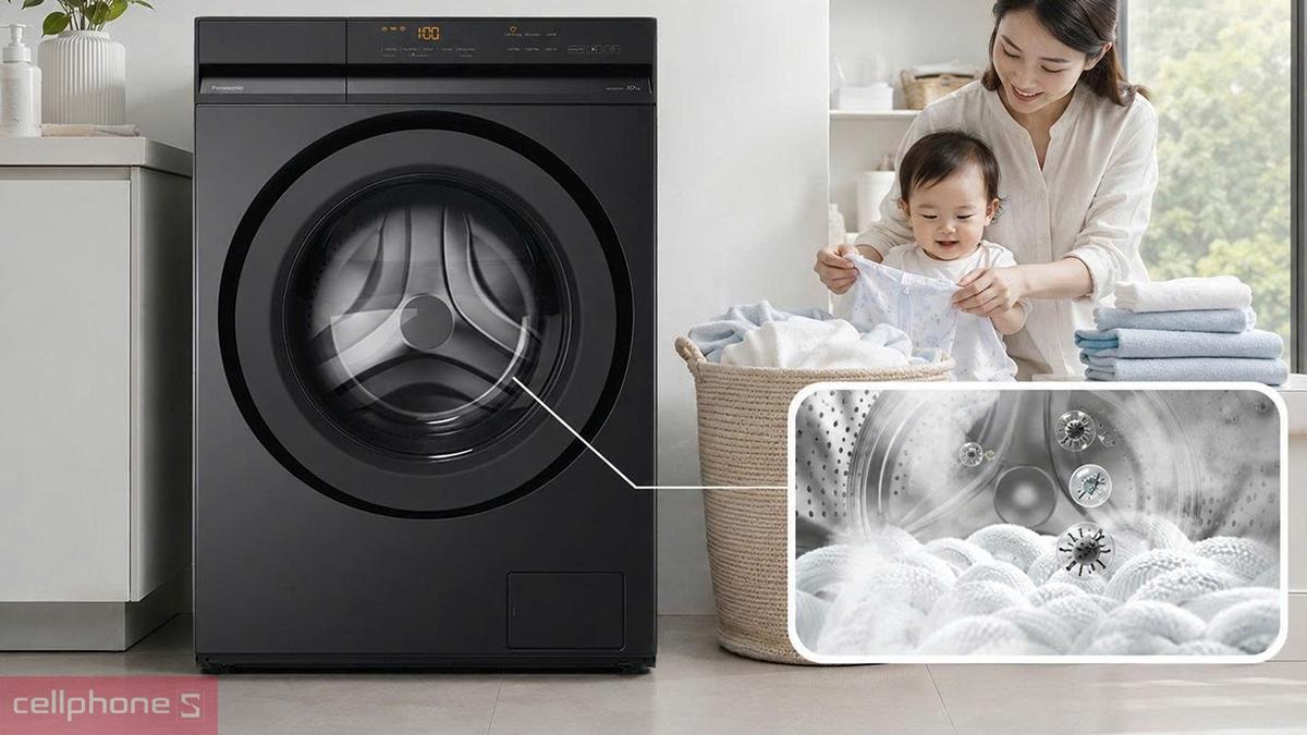 Máy giặt Panasonic NA-20VDG1BVT hỗ trợ tính năng tự làm sạch