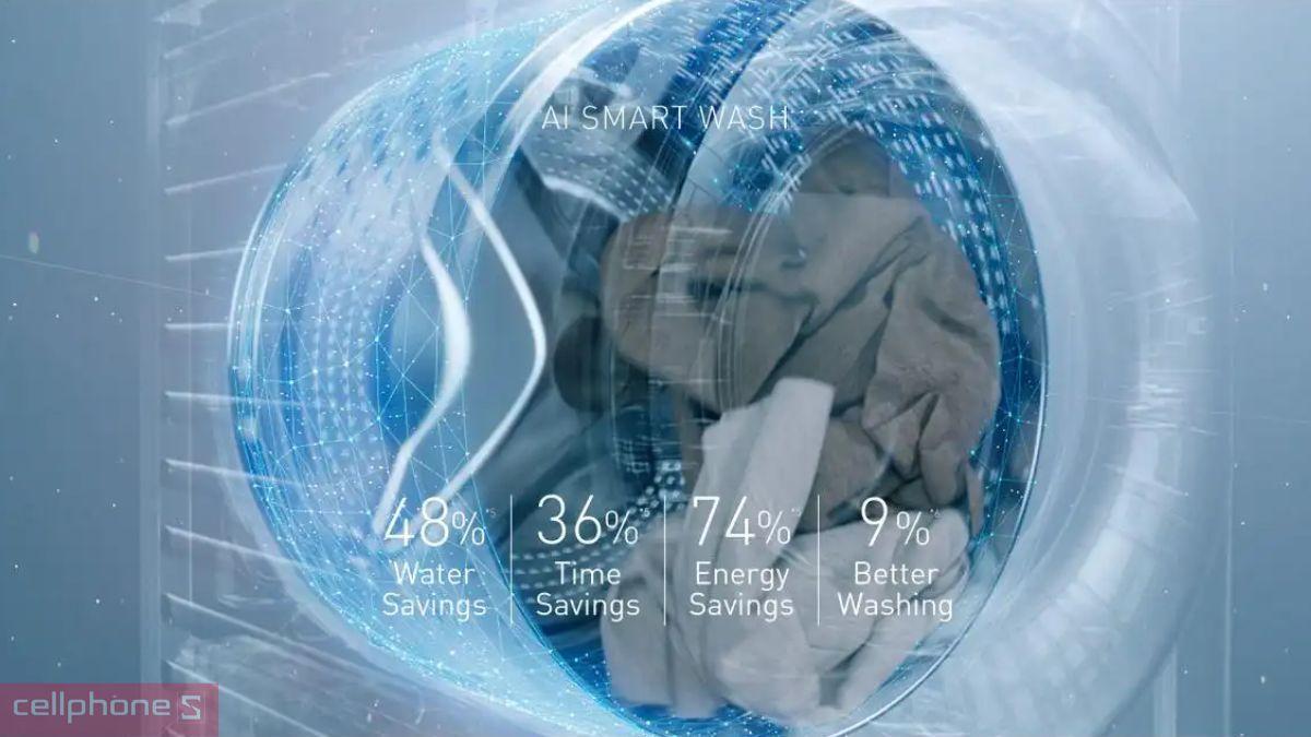 Máy giặt Panasonic NA-20VDR1BVT được tích hợp công nghệ AI Smart Wash