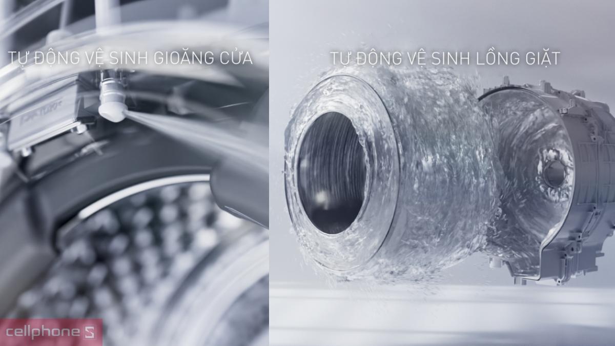 Máy giặt Panasonic cửa ngang 12kg 2026 NA-24VDG1BVT có tính năng tự vệ sinh lồng giặt