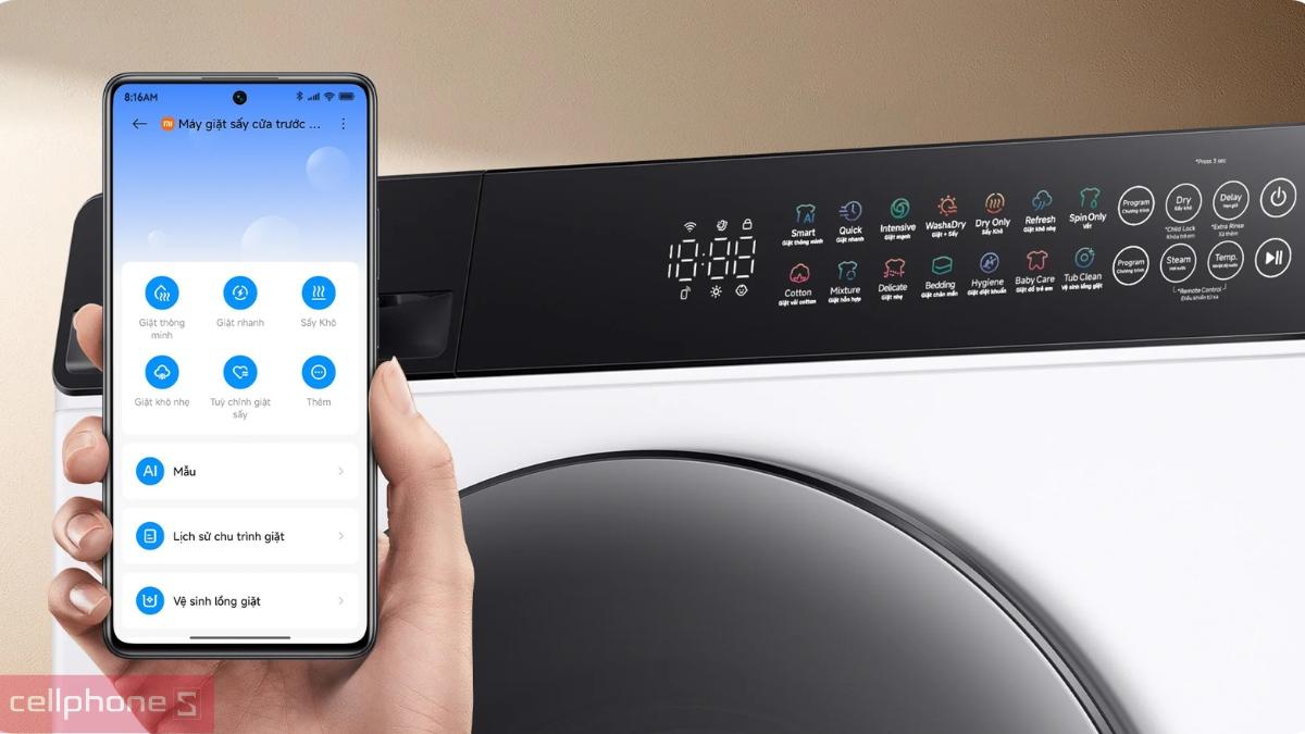 Các chương trình giặt sấy trên máy giặt sấy Mijia cửa ngang giặt 9kg - sấy 6kg 2026 (WD090MJA08VN)