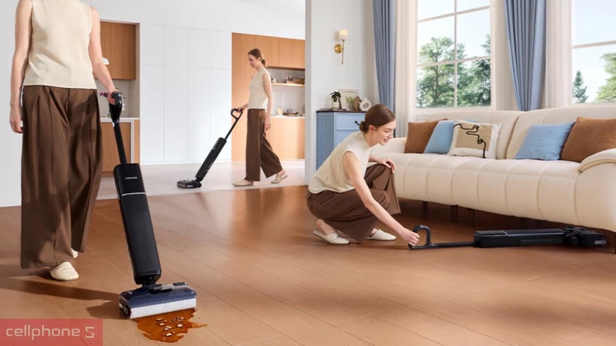 Máy hút bụi lau nhà cầm tay Dreame H16 GT có pin dung lượng lớn cho thời gian hoạt động lên đến 35 phút