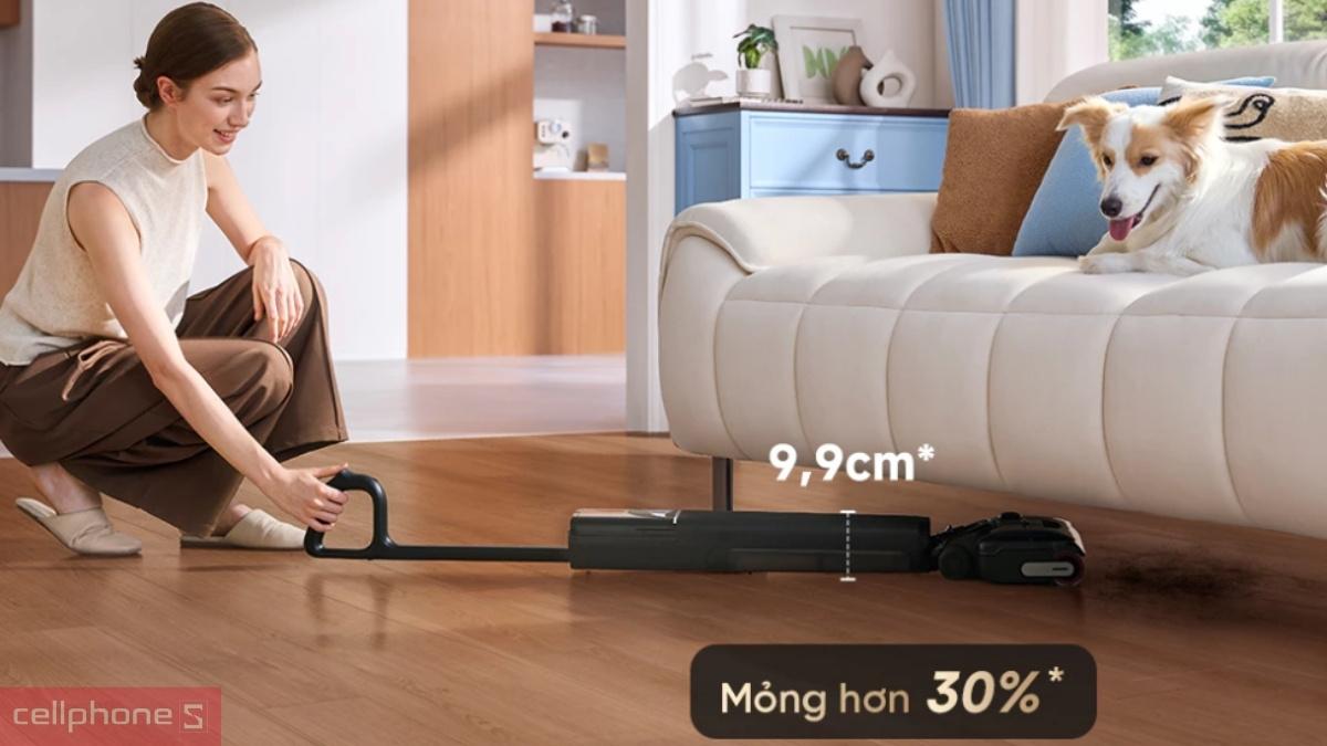 Máy hút bụi lau nhà cầm tay Dreame H16 GT ngả phẳng 180 độ giúp vệ sinh hiệu quả dưới gầm nội thất