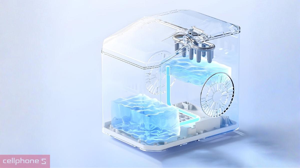 Máy làm đá viên mini Fujihome IM1218 trang bị bình chứa nước 1.3L và tùy chọn kích thước đá linh hoạt