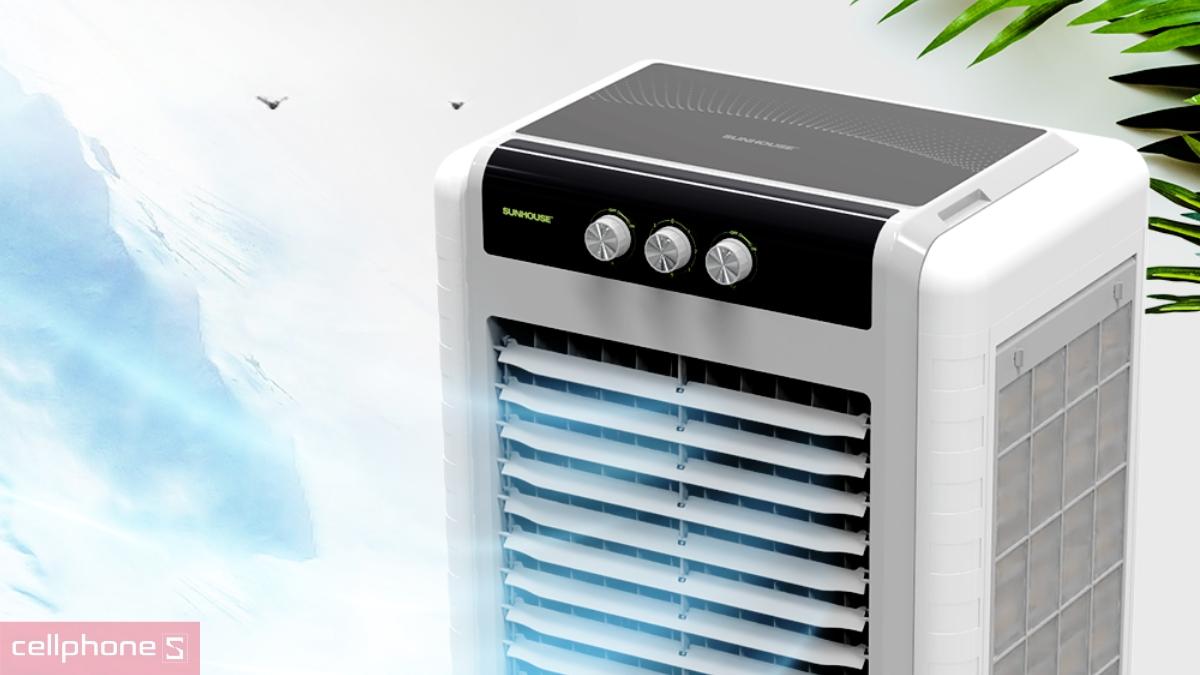 Máy làm mát không khí Sunhouse SHD7776 với núm xoay điều khiển dễ dàng, thuận tiện