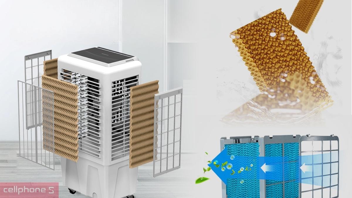 Máy làm mát không khí Sunhouse SHD7776 được thiết kế lưới lọc bụi hiệu quả