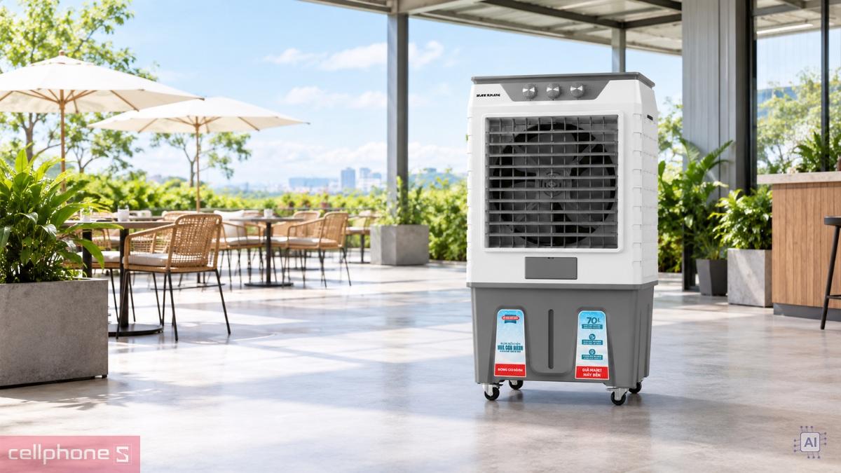 Máy làm mát không khí SUNHOUSE SHD7777 thường được dùng trong các không gian mở, thông thoáng