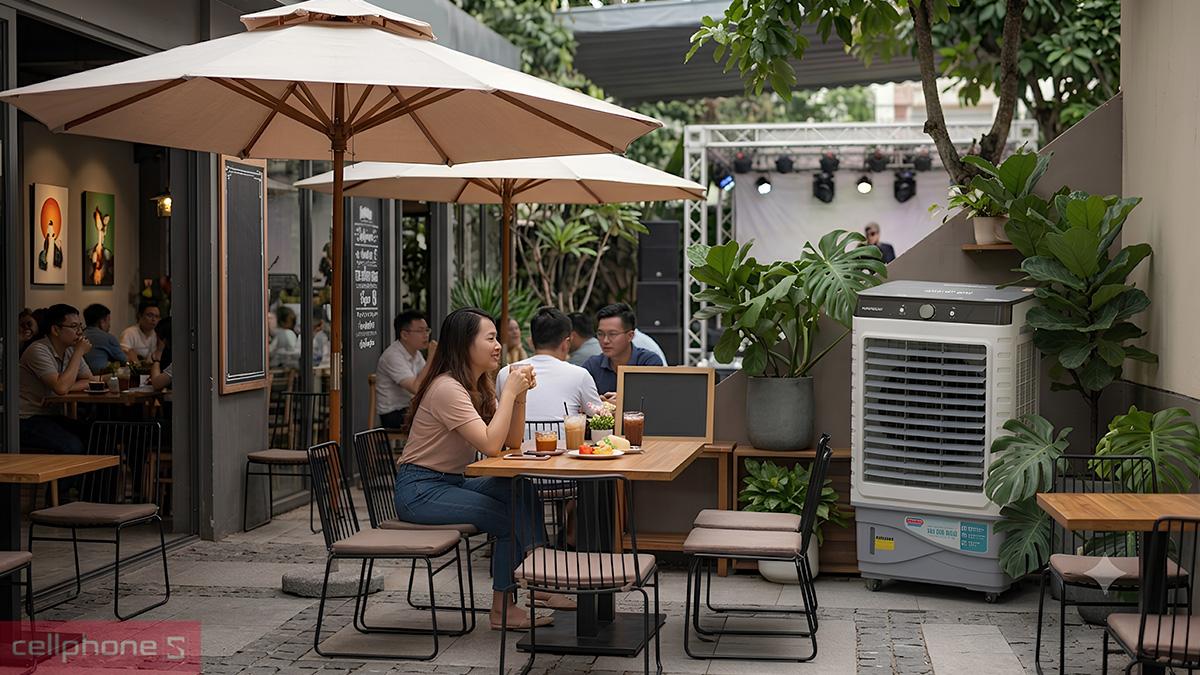 Máy làm mát không khí Sunhouse SHD7789 vận hành khá êm ái, phát ra tiếng ồn dưới 70dB