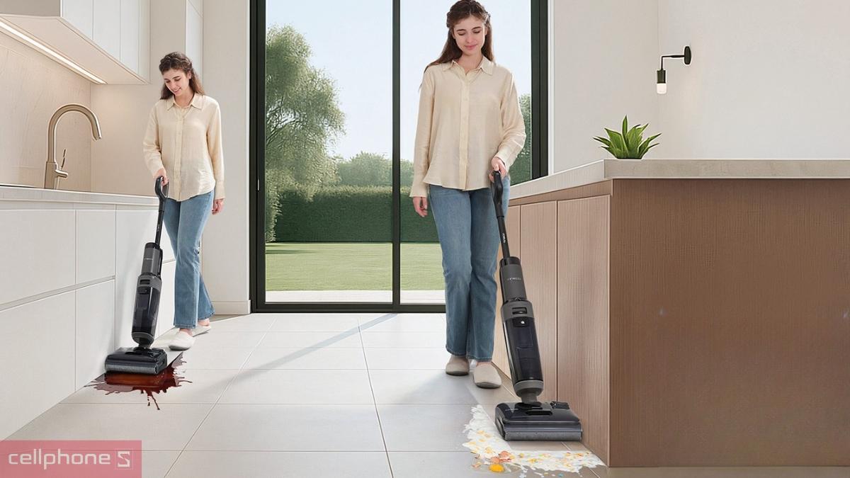 Máy lau sàn hút bụi Tineco Floor One i6 Stretch Plus II có thời gian sử dụng đến 60 phút