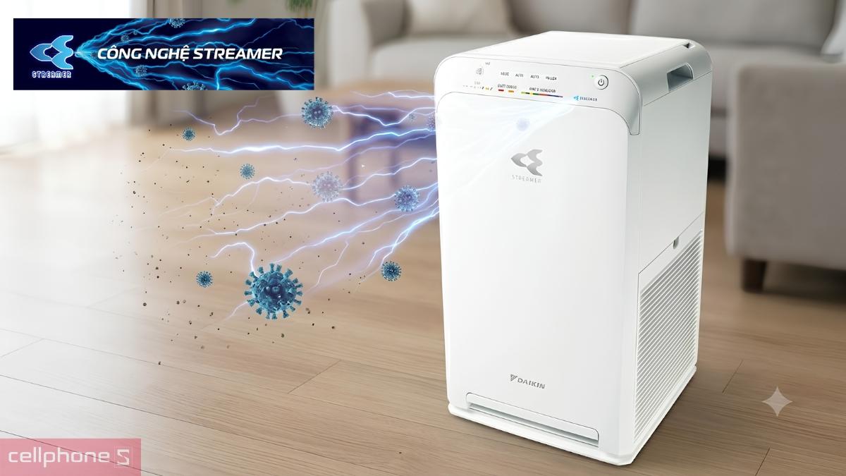 Máy lọc không khí Daikin MC40UVM6-7 trang bị công nghệ Streamer diệt đến 99.9% vi khuẩn